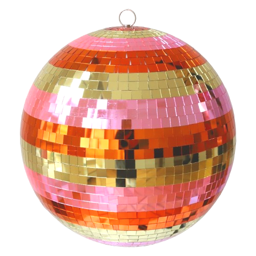 White, pink and orange Discoball